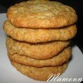 Macarons ou gros cookies à la noix de coco et vanillés 