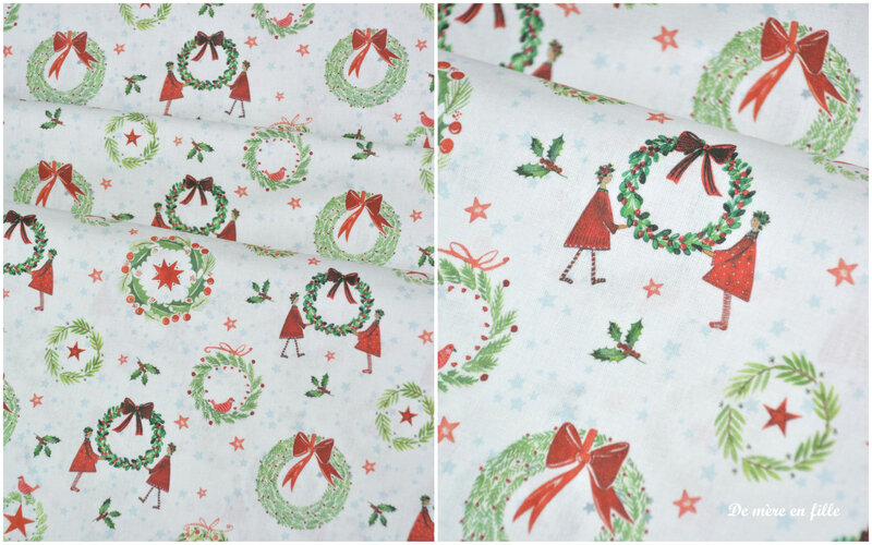 petites couronnes de Noël fond blanc 1