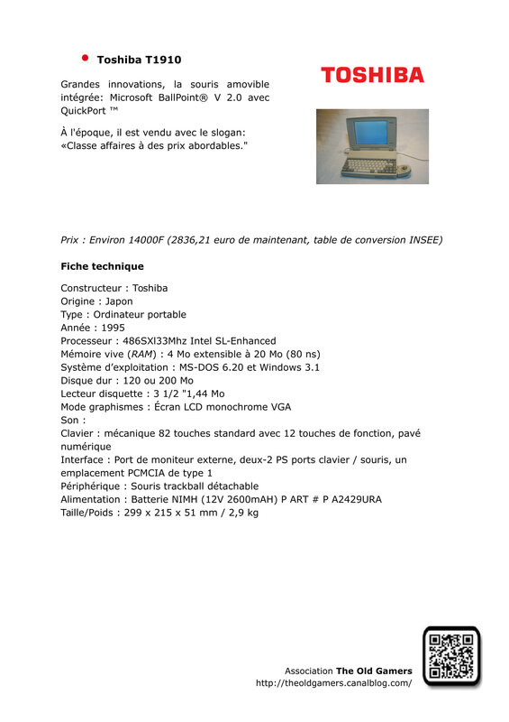 Toshiba T1910-1