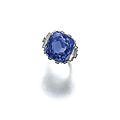 Sapphire and diamond ring, 1940s