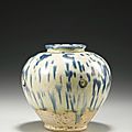 A Blue-Splashed Pottery Jar, Tang dynasty