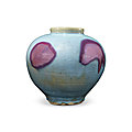 A large Jun purple-splashed jar, Yuan dynasty (1279-1368)