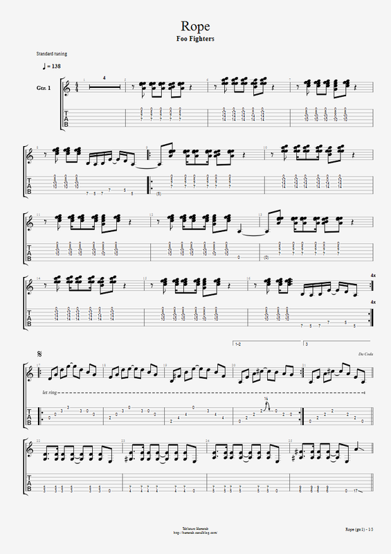 Foo Fighters Rope Hamstab
