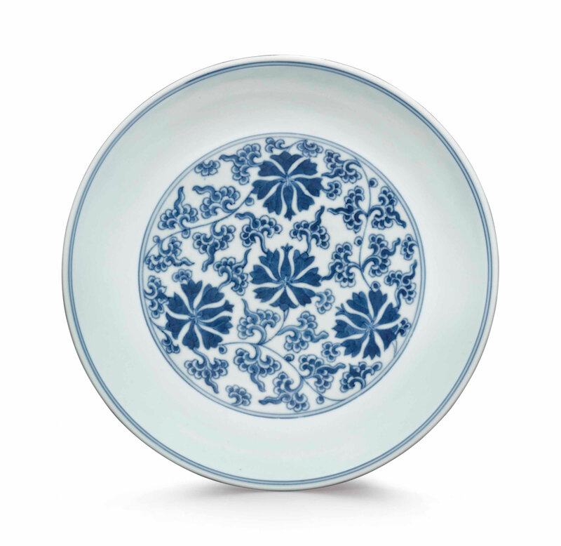 2014_NYR_02830_2156_000(a_blue_and_white_lotus_scroll_dish_daoguang_seal_mark_in_underglaze_bl)