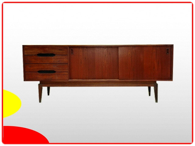 Enfilade en teck scandinave vintage 1960