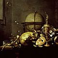 Henrick andriessen, still life with mask, 17th century