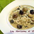 Le risotto aux champignons,escargots et chaource de tiuscha