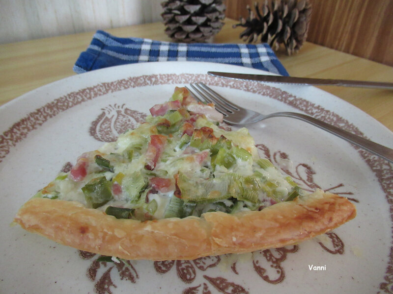 A Vanni tarte poireaux lardons