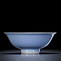 A fine lavender-blue glazed bowl, mark and period of yongzheng (1723-1735)