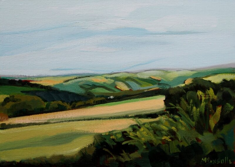 paysage 8757 - huile sur toile - 46 x 33 cm