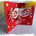 Animation de carnaval : cartes masques pop-up