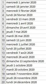 Marquoir 2020 dates