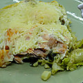Gratin de poireaux et saumon