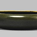 A teadust-glazed brush washer, qing dynasty, 18th-19th century