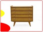 commode vintage bois clair