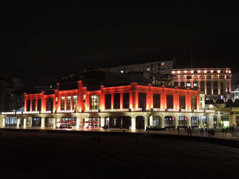 Biarritz, BIarritz en lumières 2019, casino et mairie