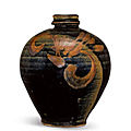 A russet-painted black-glazed jar, song dynasty (960-1279)