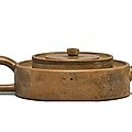 A Yixing ‘Millstone' teapot and cover dated chongzhen guiyou year corresponding to 1633, signed Sheng Guanwu