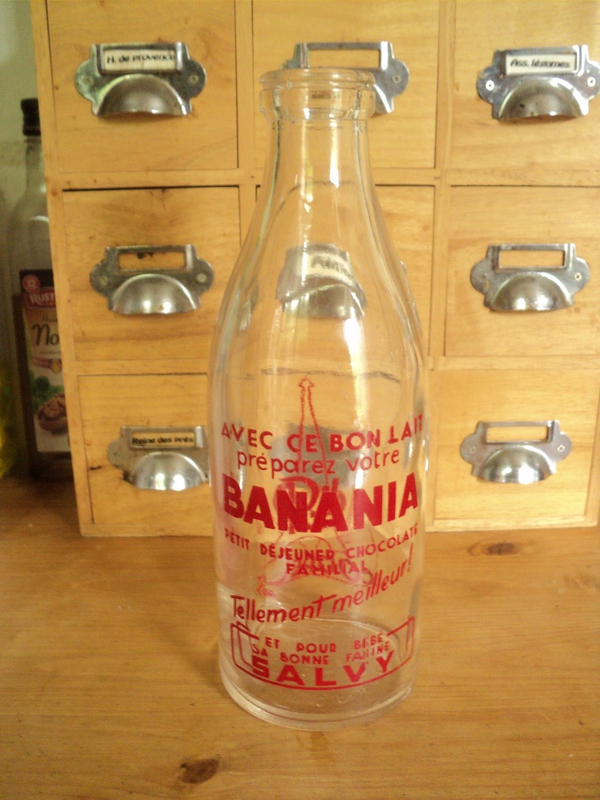Ancienne Bouteille De Coca En Verre Ancienne Bouteille de Lait Publicitaire Verre Banania Salvy Emaillée