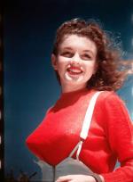 1945-03s-CA-NJ_in_Overalls_Red_Sweater-Ski-015-1-by_DC-1