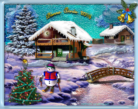 2019-carte-bonne-année-chalet-bneige-pont-bois-sapins