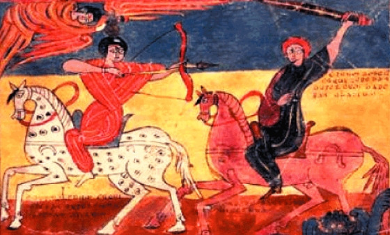 deux premiers cavaliers de l'Apocalypse, Beatus de Valladolid, 970
