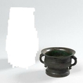 Vase en bronze de patine brune de forme fang hu & coupe de type gui. chine, période ming