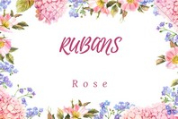 Etiquettes rubans rose