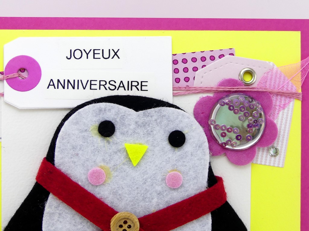 Carte D Anniversaire Au Pingouin Penguin Birthday Card L Atelier Au Soleil