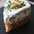 4e défi de chef damien : les courgettes et ma recette de cheese-cake de courgette au gorgonzola et citron confit 