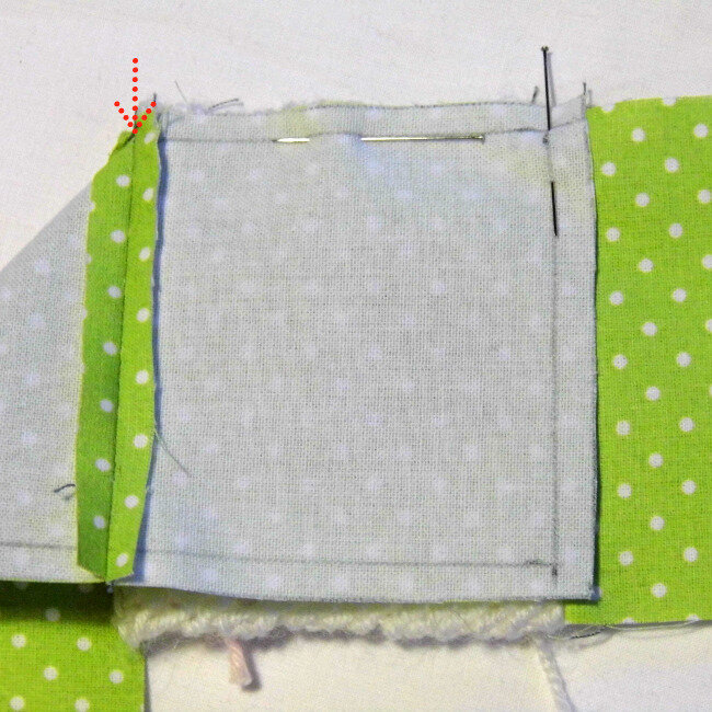 Cube tissu et tricot assemblage 3