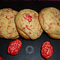 Cookies aux pralines roses aux amandes