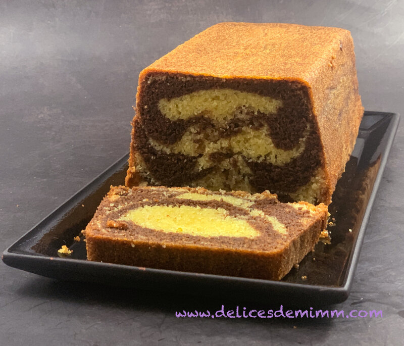 Cake moelleux marbré au chocolat 5