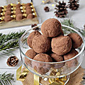 ...truffes au chocolat/crème et chocolat/marron/orange... (défi recette.de, cyril lignac)