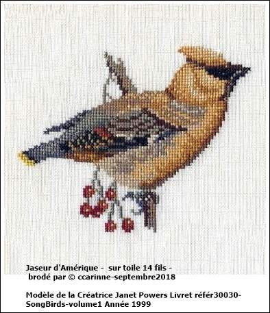 Trois oiseaux de plus brodés ...... et 121365128