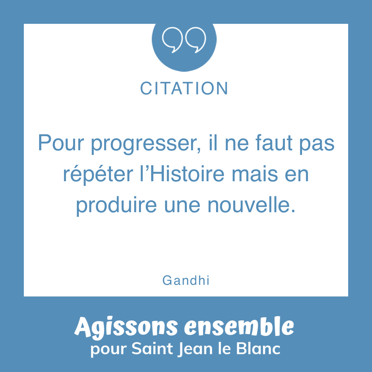 Citation Du Jour Agissons Ensemble Pour Saint Jean Le Blanc