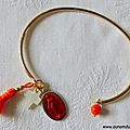 Bracelet de Nazareth (orange et doré) - 16 €