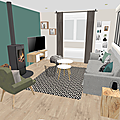 Projet client: ambiance nordique dans une pièce à vivre