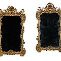 Deux miroirs formant pendant, france, époque louis xv, vers 1750
