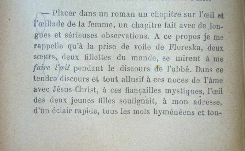 yeux- faire l'oeil goncourt