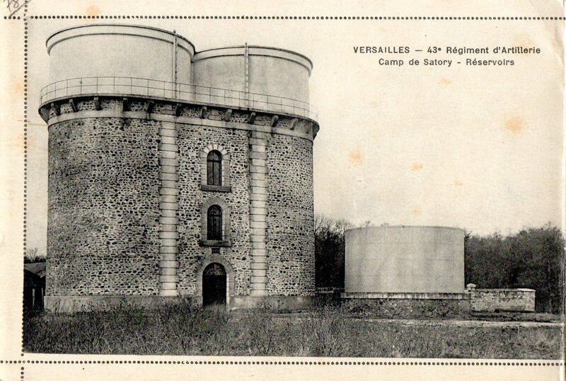 Camp de Satory, Versailles, Album carte-lettre militaire du 43e RAC, Réservoirs