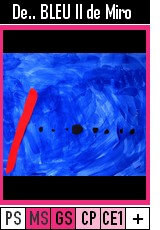 V190-ARTISTES A EXPLORER- A partir de BLEU II de Miro