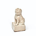 A white-glazed 'lion' seal, song-ming dynasty (960-1664)