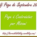 Défi Page Septembre 2013