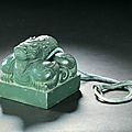 Green dragon seal. china, late 20th century