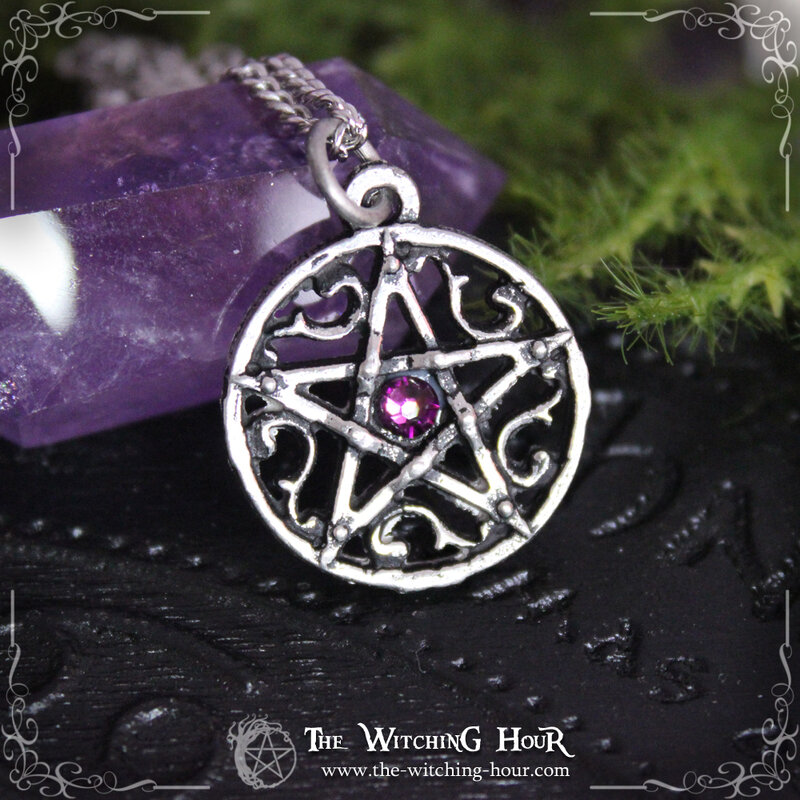 Pendentif pentacle violet 1 copie