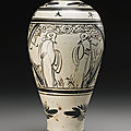 A painted 'cizhou' vase (meiping), song dynasty or later