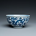 A Chinese blue and white 'Bleu de Huê' bowl for the Vietnamese market, Giáp Tí 甲子 mark, ca