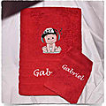 Serviette de douche ou de toilette personnalisé BEBE BOY