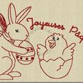 Cadeau pour pâques : motif gratuit lapin et poussin :-)